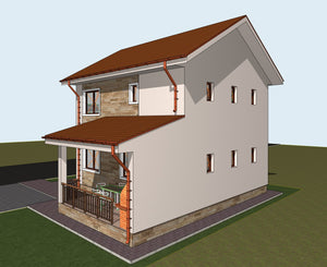 Projet de maison de plain-pied et à l'étage de 137 mètres carrés dans le département de Brăila thumbnail