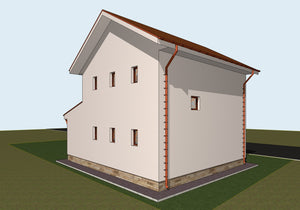 Projet de maison de plain-pied et à l'étage de 137 mètres carrés dans le département de Brăila thumbnail