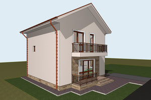 Projet de maison de plain-pied et à l'étage de 137 mètres carrés dans le département de Brăila thumbnail