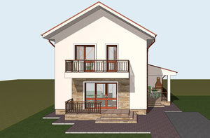 Projet de maison de plain-pied et à l'étage de 137 mètres carrés dans le département de Brăila thumbnail