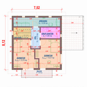 Projet de maison de plain-pied et à l'étage de 137 mètres carrés dans le département de Brăila thumbnail