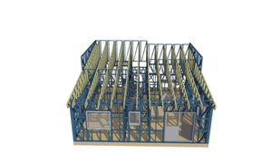 Revêtement extérieur en fibrociment pour des maisons sur une structure métallique de 122 mètres carrés thumbnail