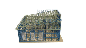 Achèvement de la structure métallique pour deux maisons de plain-pied dans la commune de Berceni thumbnail