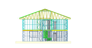 Montage structure métallique pour une maison à étages à Bucarest thumbnail