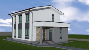 Conception d'une maison à deux étages de 161 mètres carrés à Constanța thumbnail