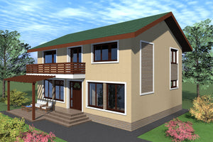 Conception d'un modèle de maison de plain-pied avec un étage de 204 mètres carrés près de Bucarest thumbnail