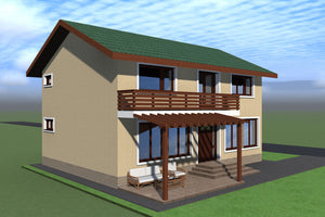 Conception d'un modèle de maison de plain-pied avec un étage de 204 mètres carrés près de Bucarest thumbnail