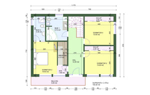 Conception d'un modèle de maison de plain-pied avec un étage de 204 mètres carrés près de Bucarest thumbnail