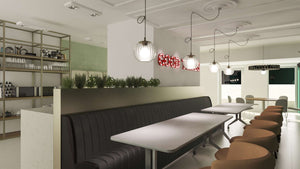 Création d'un design intérieur pour une salle à manger dans un immeuble de bureaux thumbnail