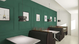 Création d'un design intérieur pour une salle à manger dans un immeuble de bureaux thumbnail
