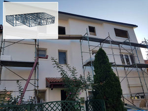 Application d'enduit décoratif sur une maison de plain-pied en construction thumbnail