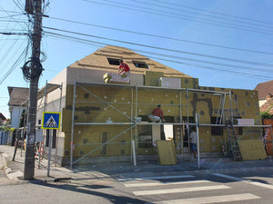 Isolation thermique des façades en cours pour le projet de maison de 191 mètres carrés à Sibiu thumbnail