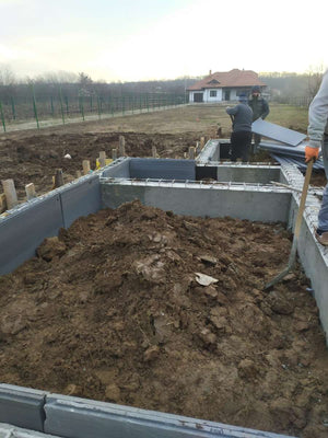 Isolation thermique de la fondation d'une maison de 162 mètres carrés réalisée à Snagov thumbnail