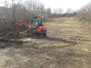 Projet de pension financée par l'Union européenne, traçage et excavation des fondations thumbnail