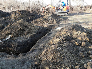 Projet de pension financée par l'Union européenne, traçage et excavation des fondations thumbnail