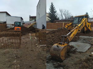 Traçage de l'excavation et mise en place de l'armature pour la fondation du projet de maison de 157 mètres carrés thumbnail