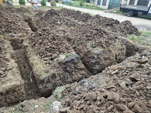 Traçage et excavation de la fondation pour une maison à un étage à Bucarest thumbnail