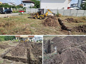 Traçage et excavation de la fondation pour une maison à un étage à Bucarest thumbnail