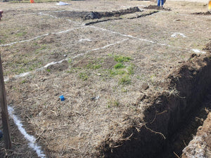 Traçage et excavation de la fondation pour une maison en structure métallique de 134 mètres carrés thumbnail
