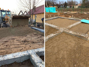 Remplir les espaces entre les fondations pour une maison de 162 mètres carrés à Snagov thumbnail