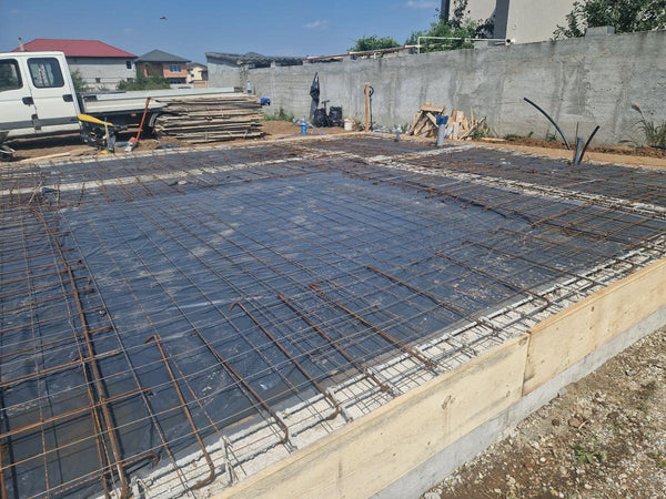 Verificare armare placa de fundatie in santier rezidential